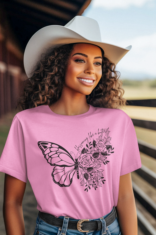 Blossomflutter Relaxed T-Shirt: Embrace Your Metamorphosis